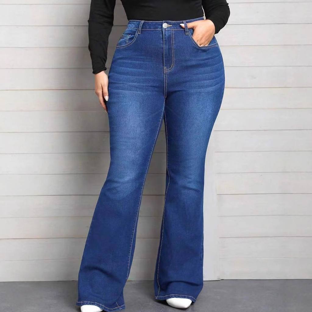 Blue Mid-rise Flared Jeans In-stock For Women Available On Our Independent Website