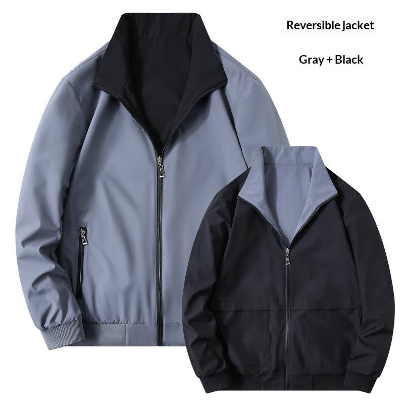 Stand-up Collar Top Casual And Versatile Mid-age Dad Jacket