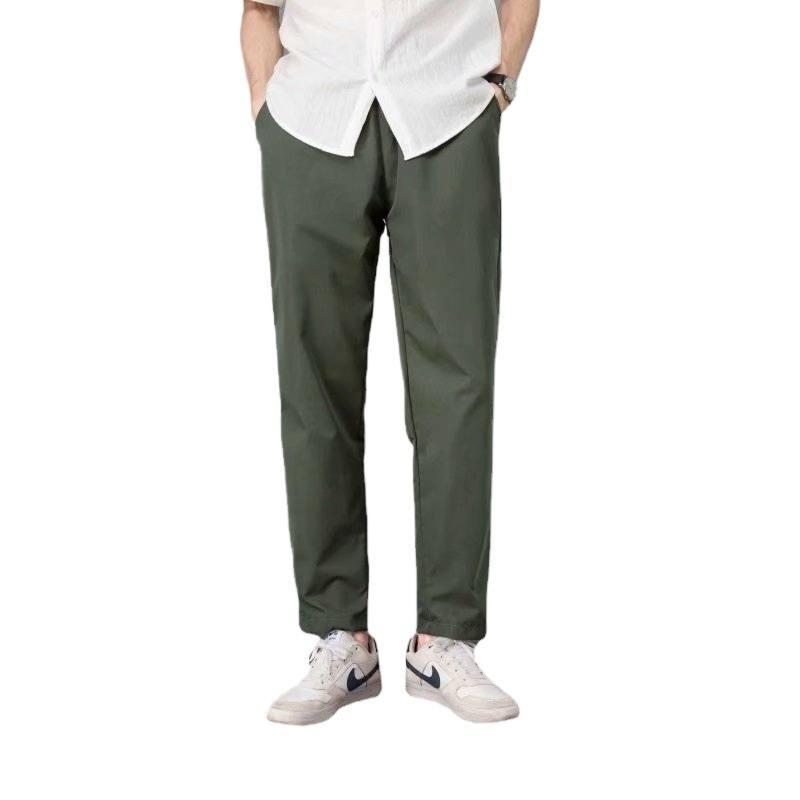 SpringAutumn All Match Stretchy Loose Cropped Suit Pants