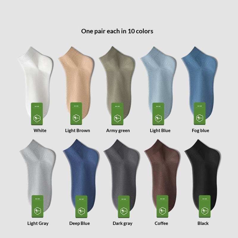 Men's Pure Cotton Odor-Resistant Sweat-Absorbent Mid-Calf Socks For Summer