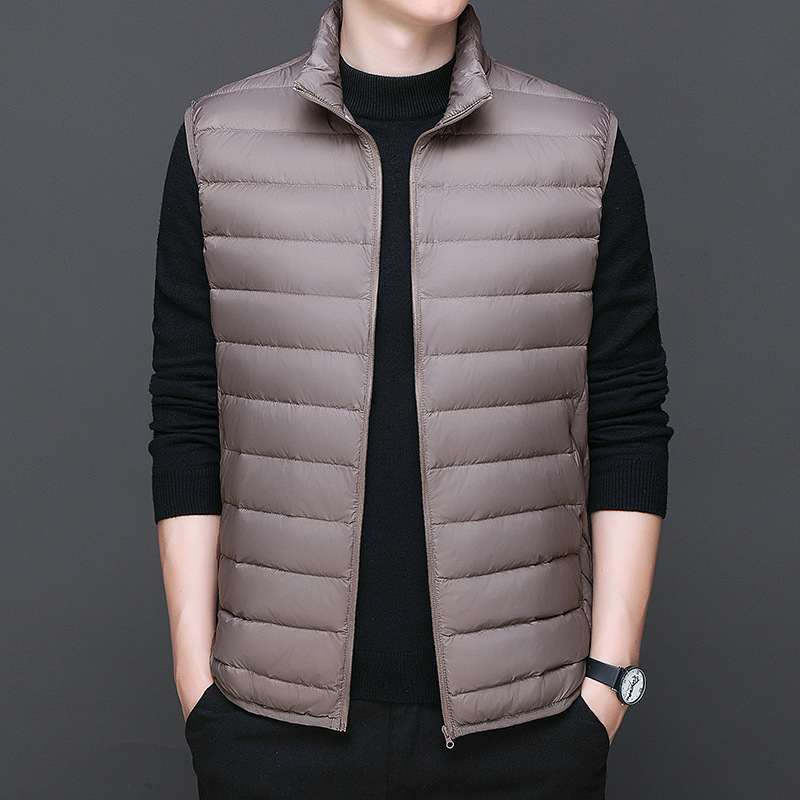 Winter Short Thermal Duck Down Lightweight Puffer Vest