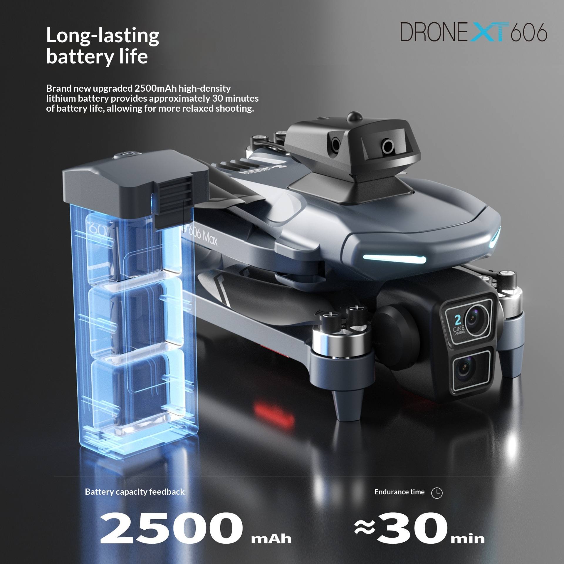 Cross-border XT606 Remote-Controlled Drone With Screen GPS And HD Camera