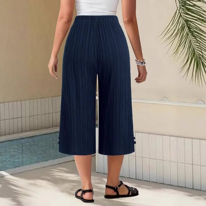 Plus-size Casual Wide-leg Pants For Women