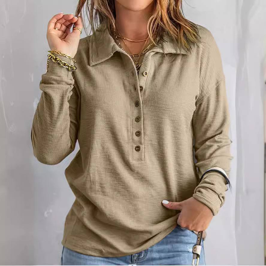 Women's Loose-Fitting Casual Long-Sleeve Top
