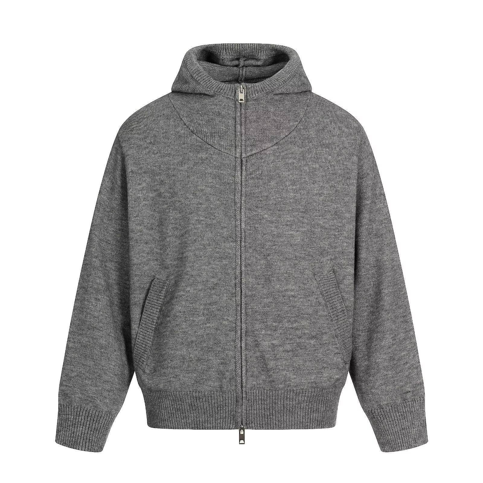 Loose-fitting Fashionable Hooded Knit Cardigan For Men