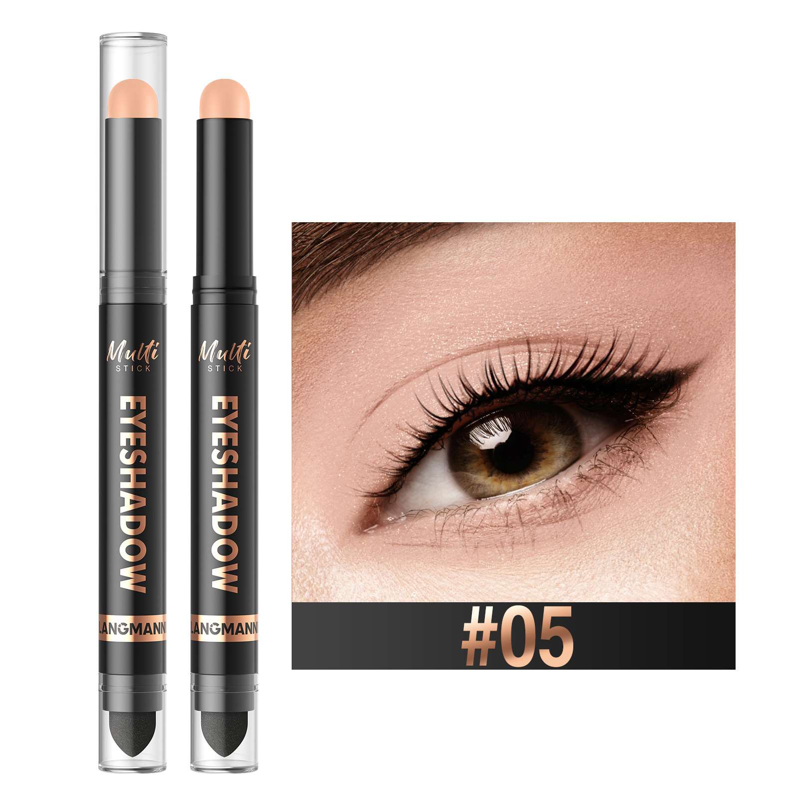 16-Color Dual-Head Waterproof Long-Lasting Eyeshadow Pencil