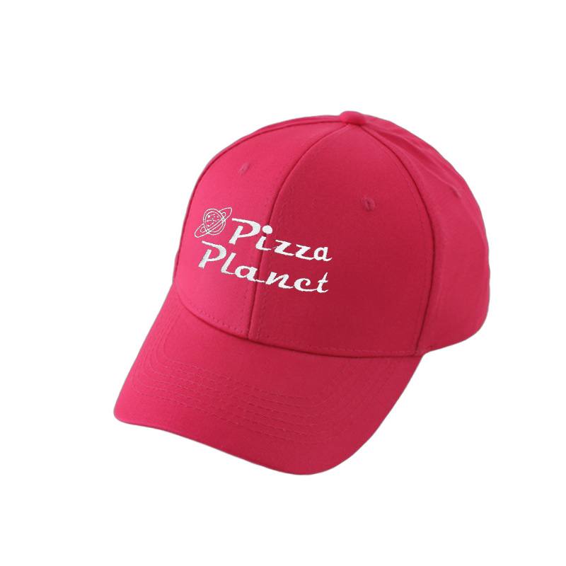 Cotton Pizza Embroidery Baseball Cap Hard-Brimmed Trucker Outdoor Sports Sun Hat