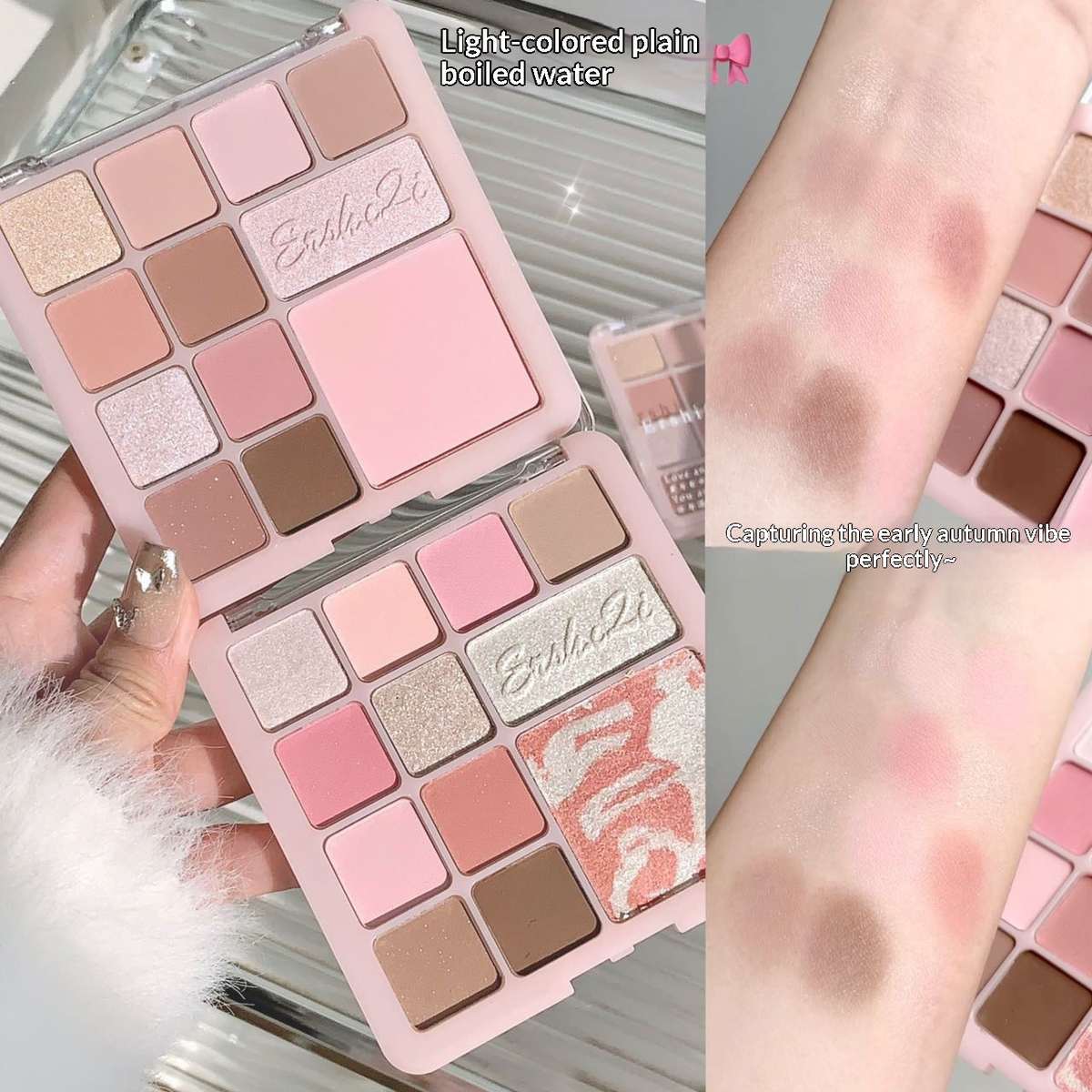 Floral Pink Mist All-in-One Palette Matte Pearlescent And Fine Shimmer Blush Combo