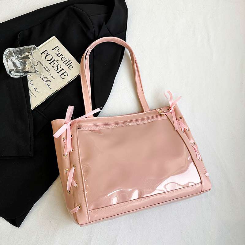 Large-Capacity Ribbon Bow Handheld Shoulder Bag