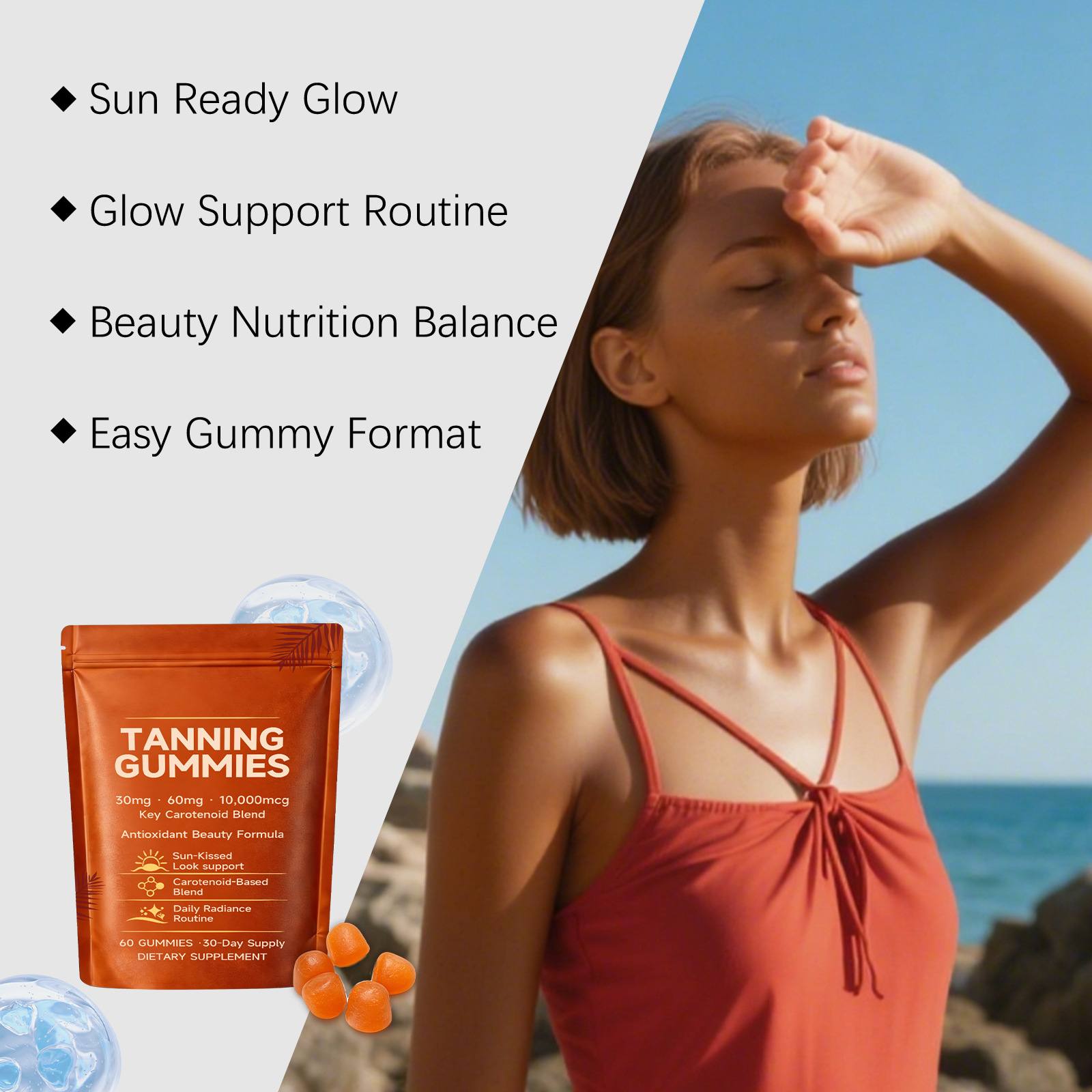 Outdoor-Ready Gummies For Radiant Skin Naturally Brighten Darker Complexions With Nourishing Oral Care
