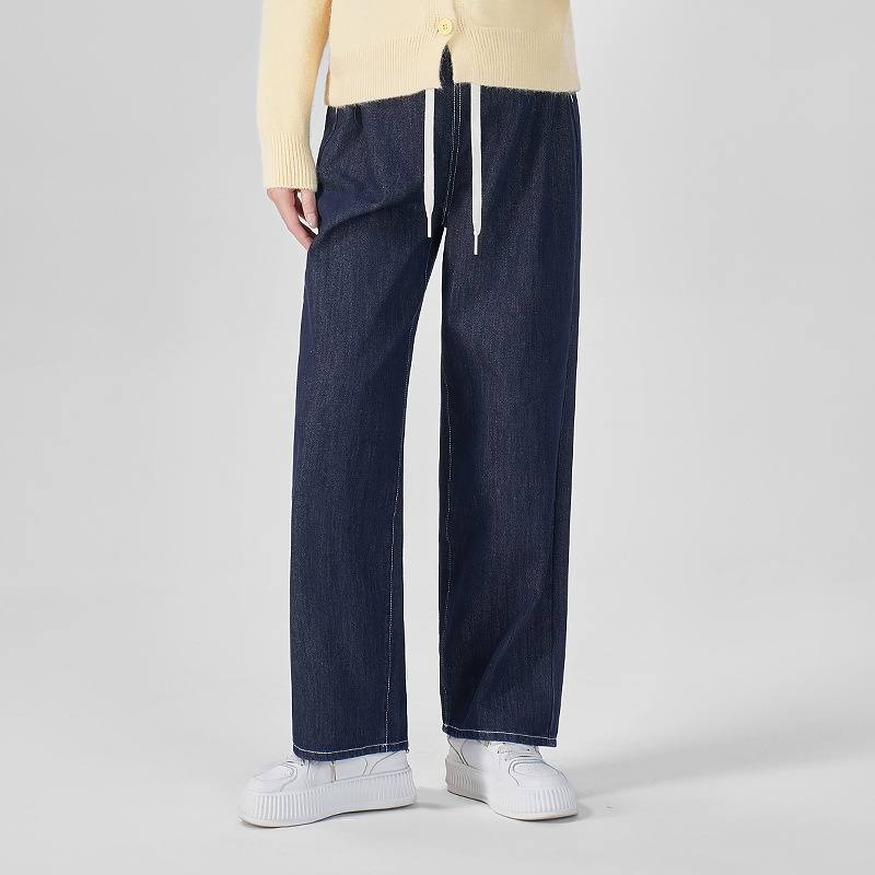 Maternity Clothing Non-high-waisted Jeans Straight-leg Wide-leg Pants