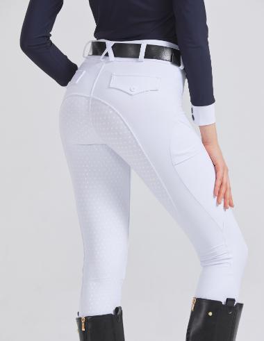 High-Waisted Equestrian Breeches - Quick-Drying Abrasion-Resistant Non-Slip Breathable Riding Pants for Women