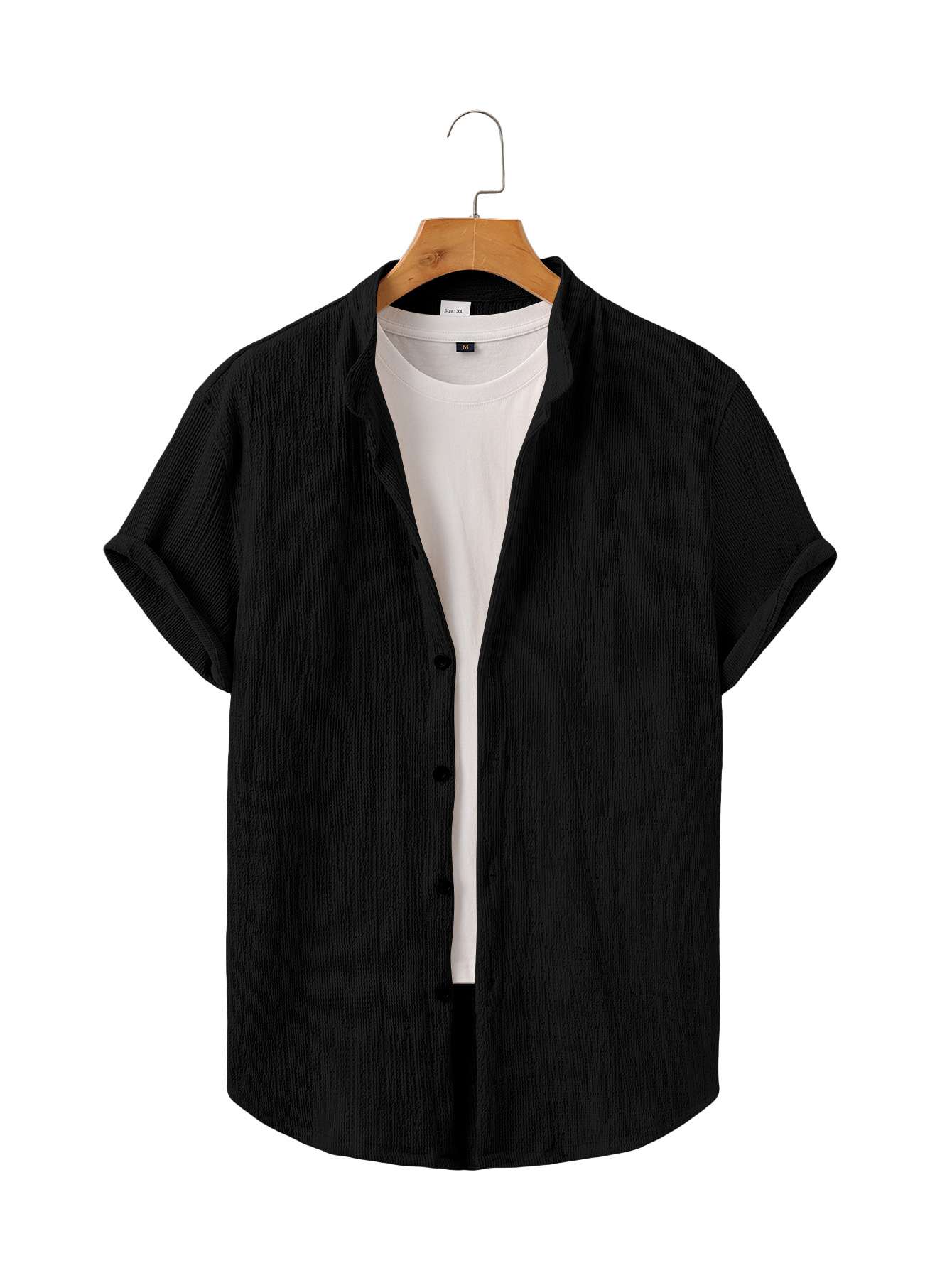 Solid-color Loose-fitting Breathable Casual Commute Shirt