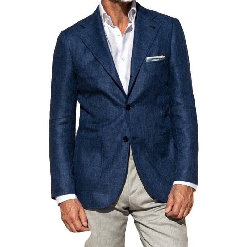 Mens Plus-Size Business Suit Jacket Commuter Casual Slim-Fit Suit Coat