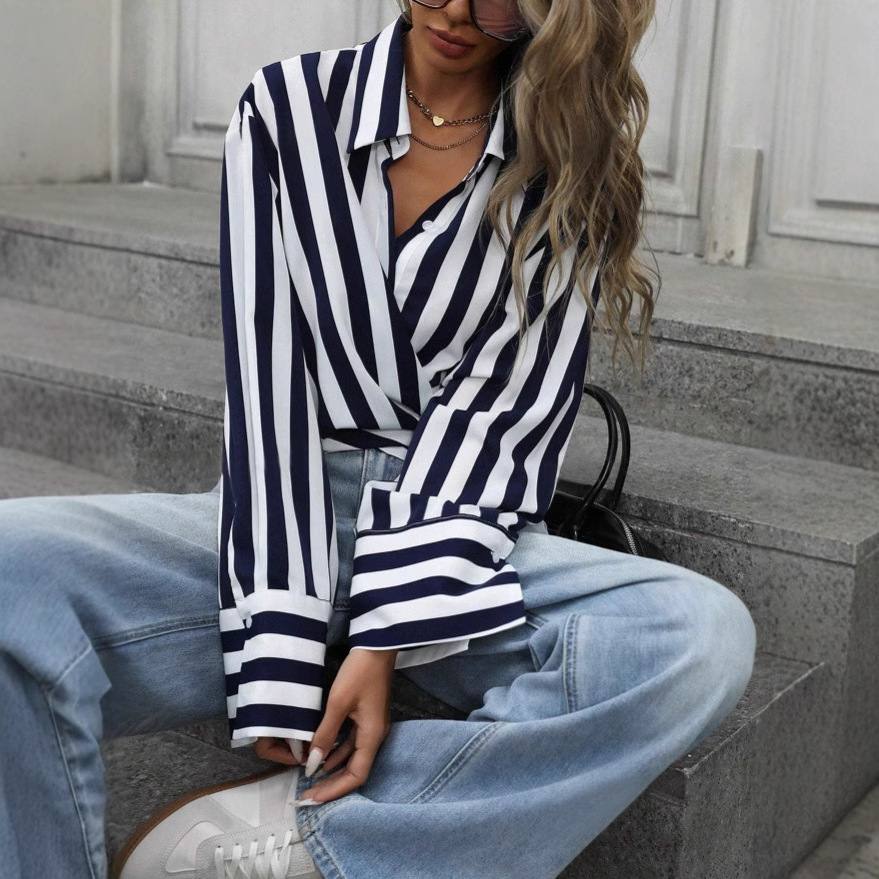 Women's Striped Loose Shirt