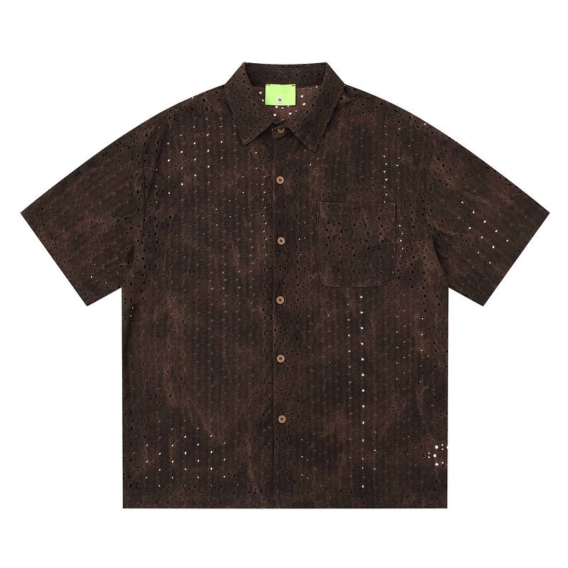 Retro Distressed Short-Sleeve Tie-Dye Loose Cool & Handsome Half-Sleeve Shirt