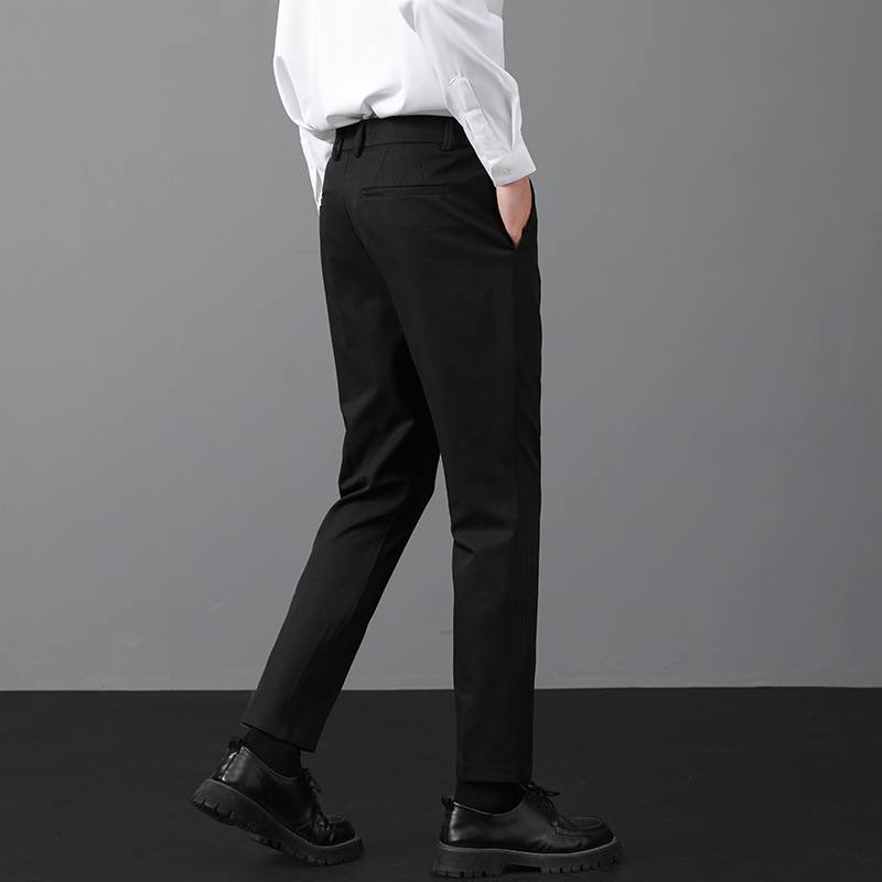 Stretch-waist Lightly Business-style Mens Trousers