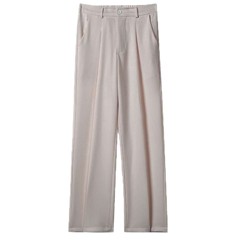 Black Versatile Straight-leg Casual Mens Trousers