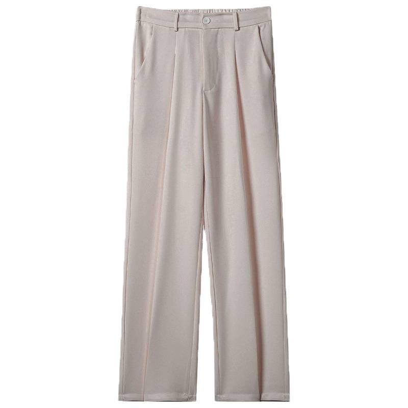 Black Versatile Straight-leg Casual Mens Trousers