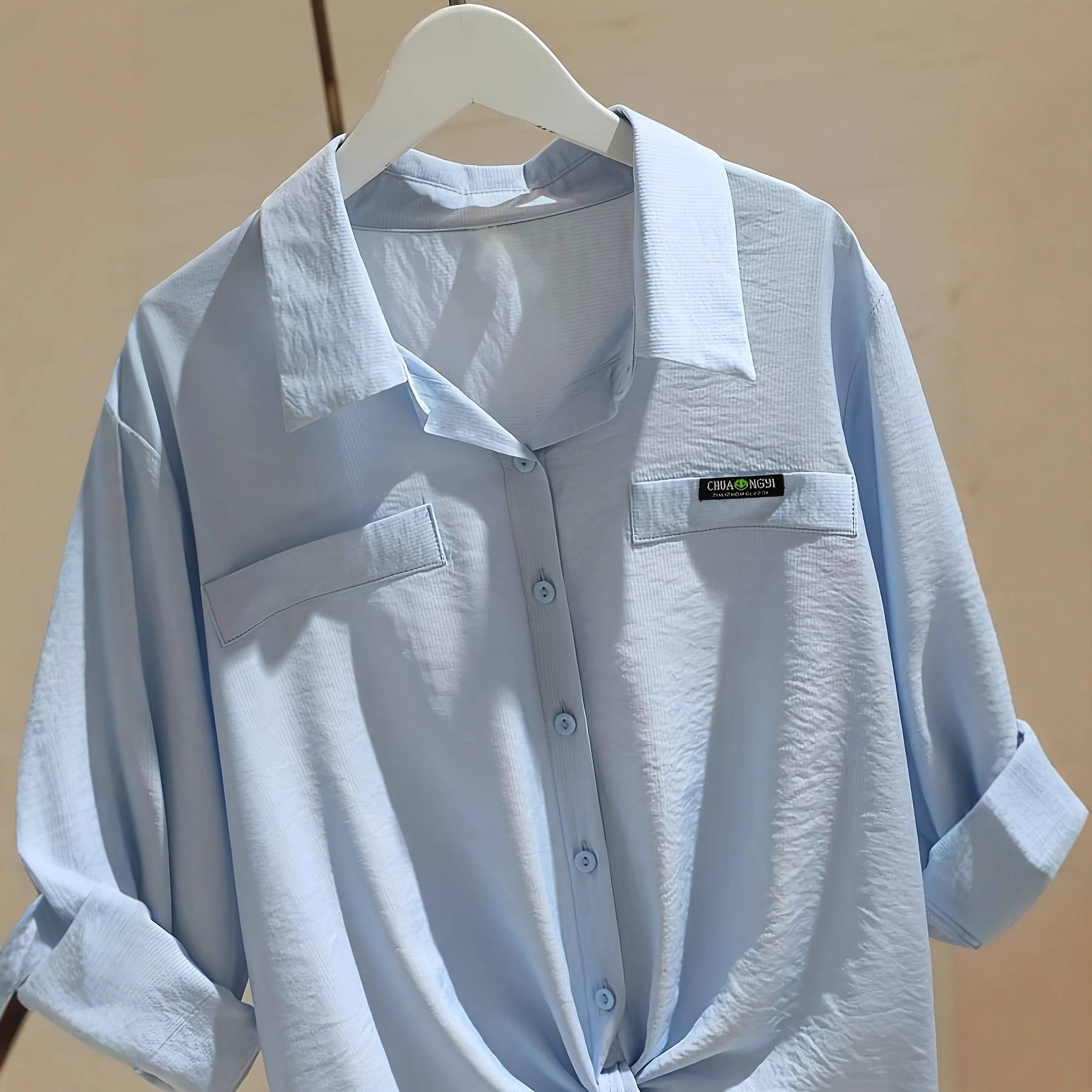 Stylish Womens Top With A Knotted Hem