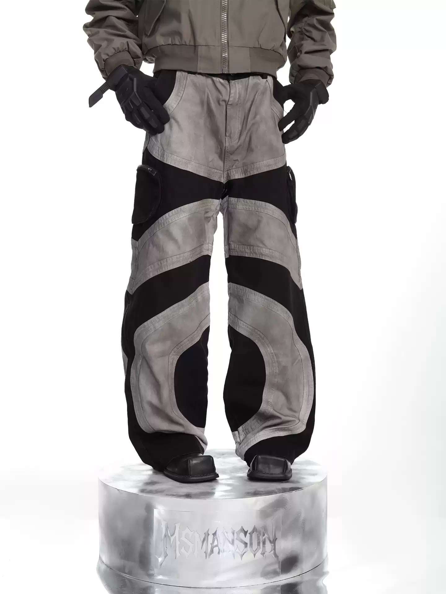 Multi-layer Patchwork Jeans For Men