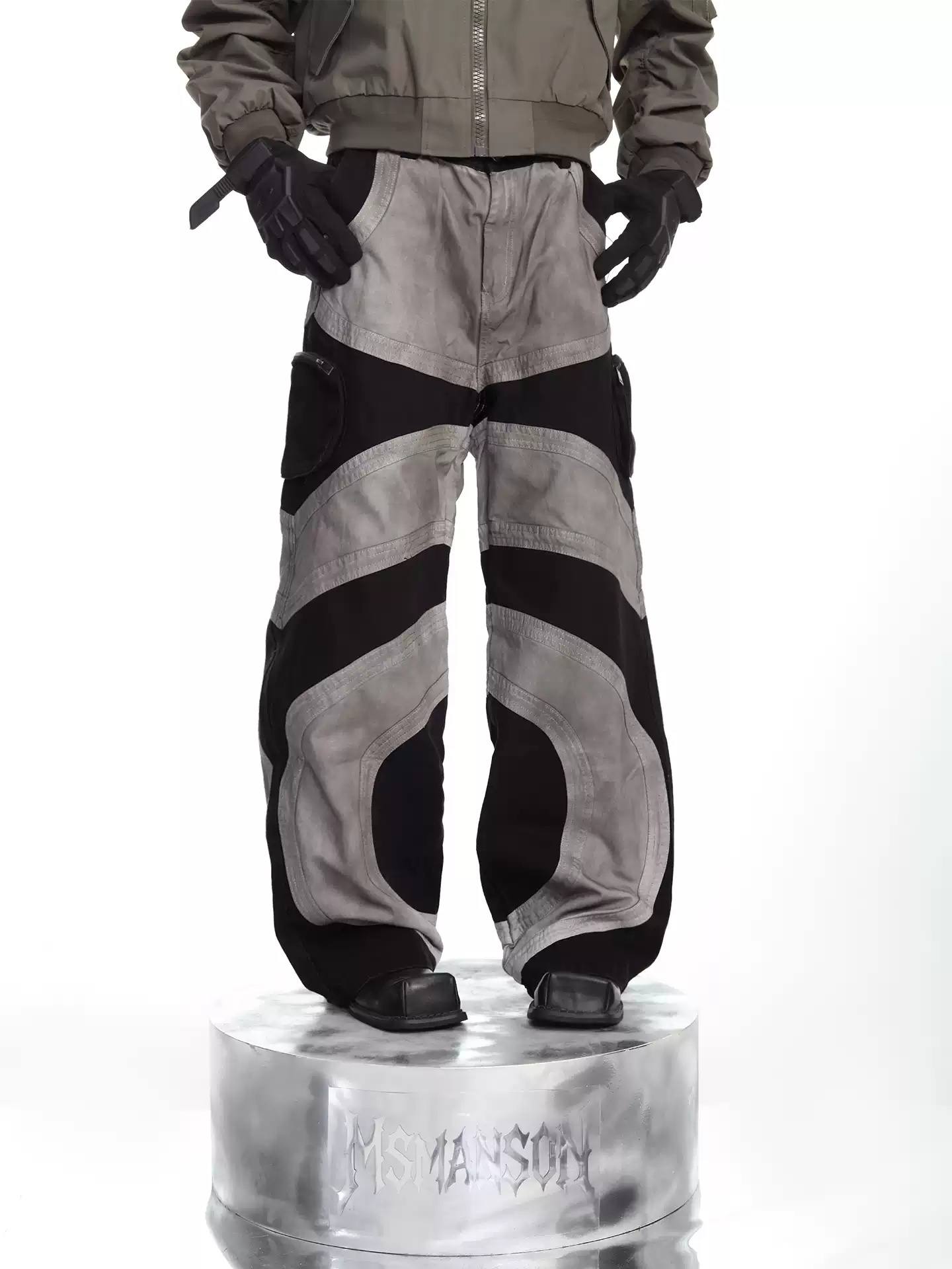 Multi-layer Patchwork Jeans For Men