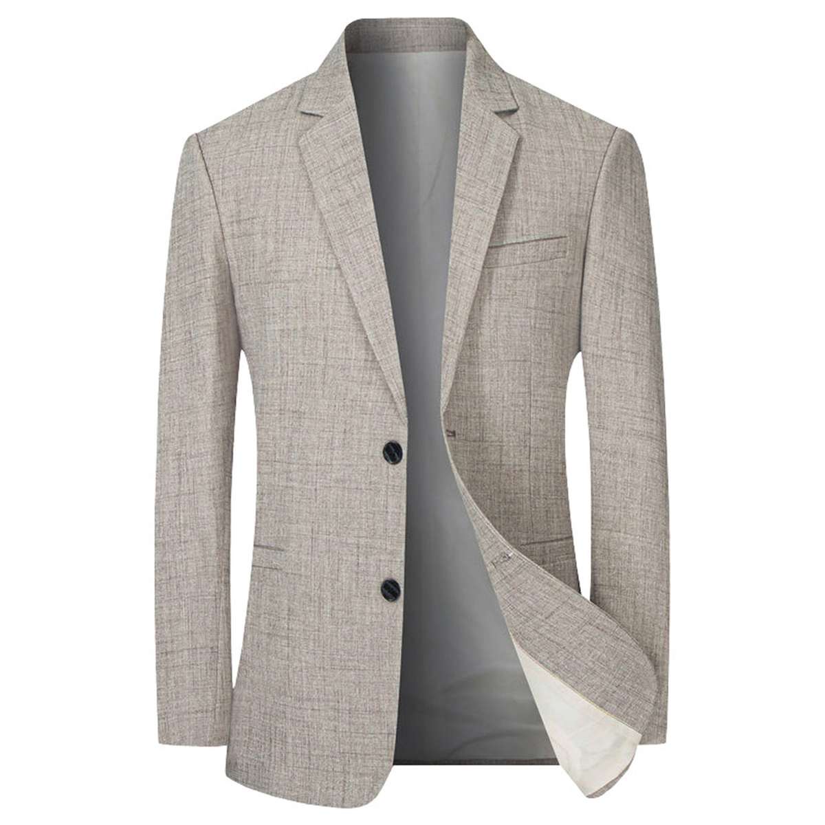 Mens Stylish Casual Solid Color Classic All Matching Jacket