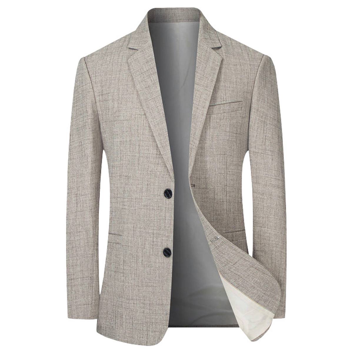 Mens Stylish Casual Solid Color Classic All Matching Jacket
