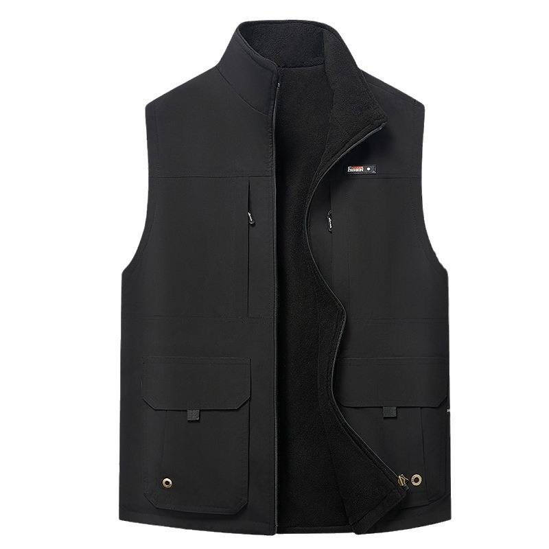 Mens Stylish Multi-pocket Utility Vest Jacket