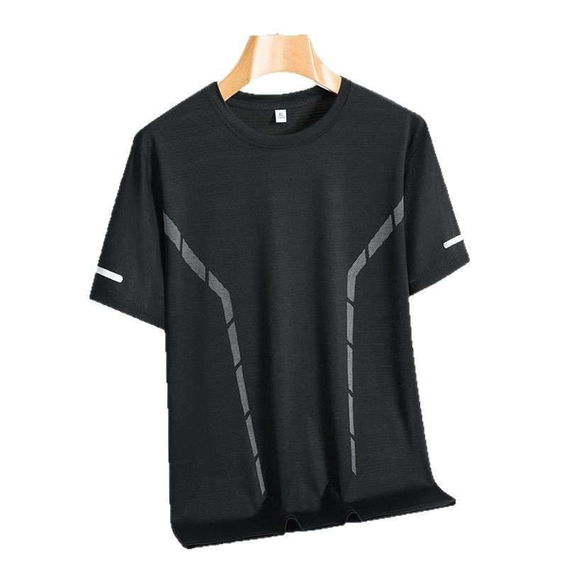 Quick-drying Ice-silk T-shirt Quick-drying Short-sleeve Ice-silk Top Crew-neck Sportswear
