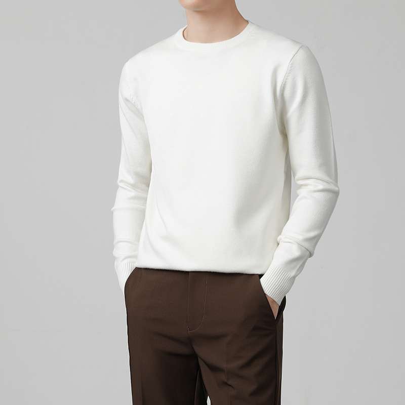 Thickened Knitted Crew-neck Sweater