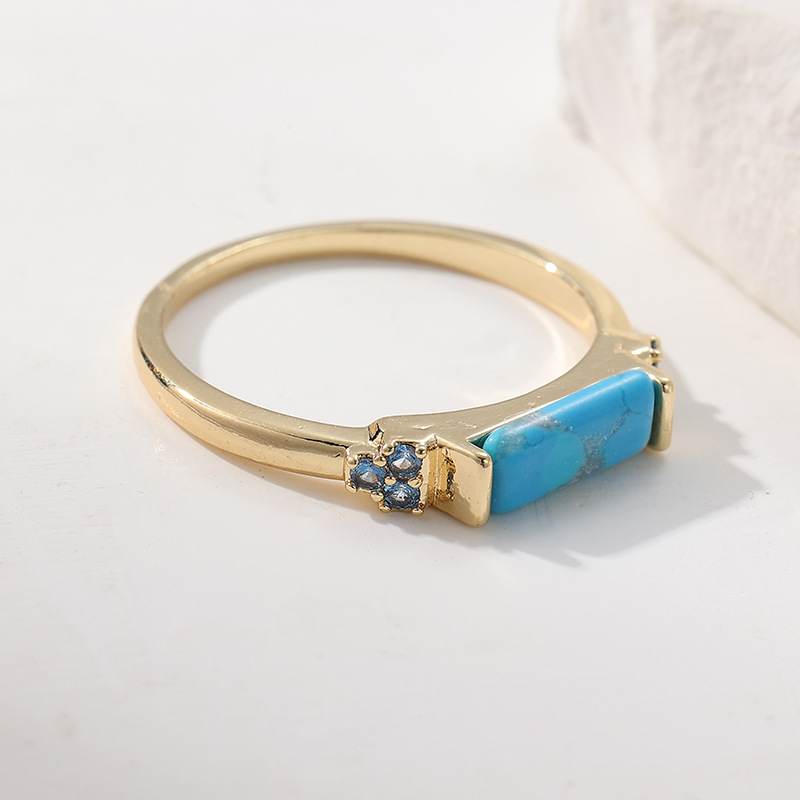 Turquoise Gold Fashion Ring For Men