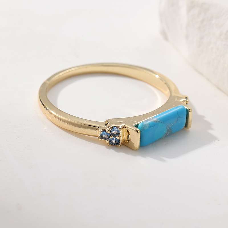 Turquoise Gold Fashion Ring For Men