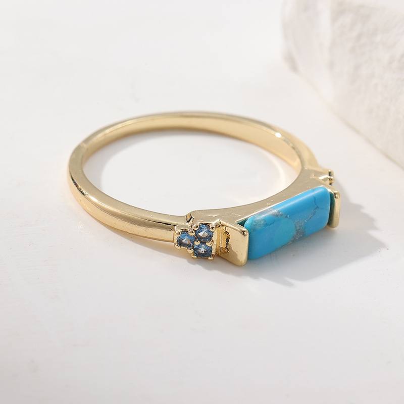 Turquoise Gold Fashion Ring For Men