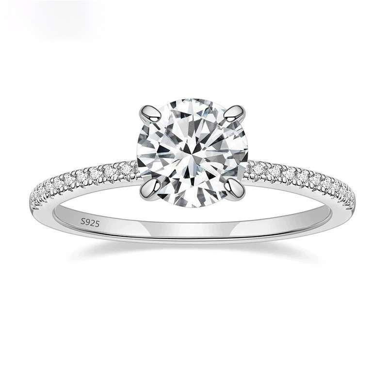 Four-prong Setting Zircon Womens Casual Ring