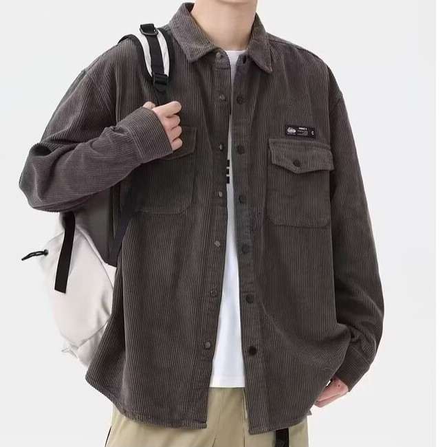 Springautumn Corduroy New-style Loose-fit Casual Retro Versatile Cardigan Jacket