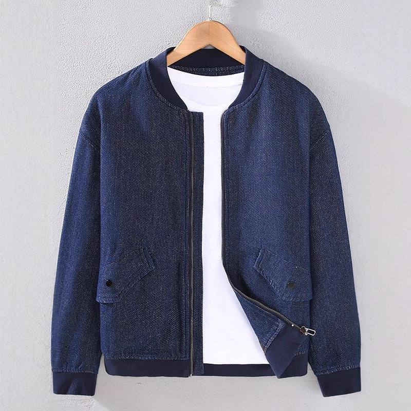 Japanese-style Retro Baseball Jacket For Young Men Casual And Relaxed Fit