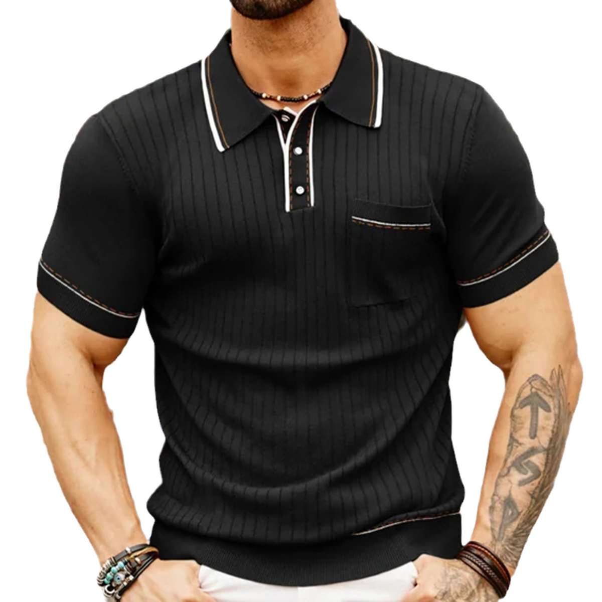 Knitted Short-sleeved Business POLO Shirt