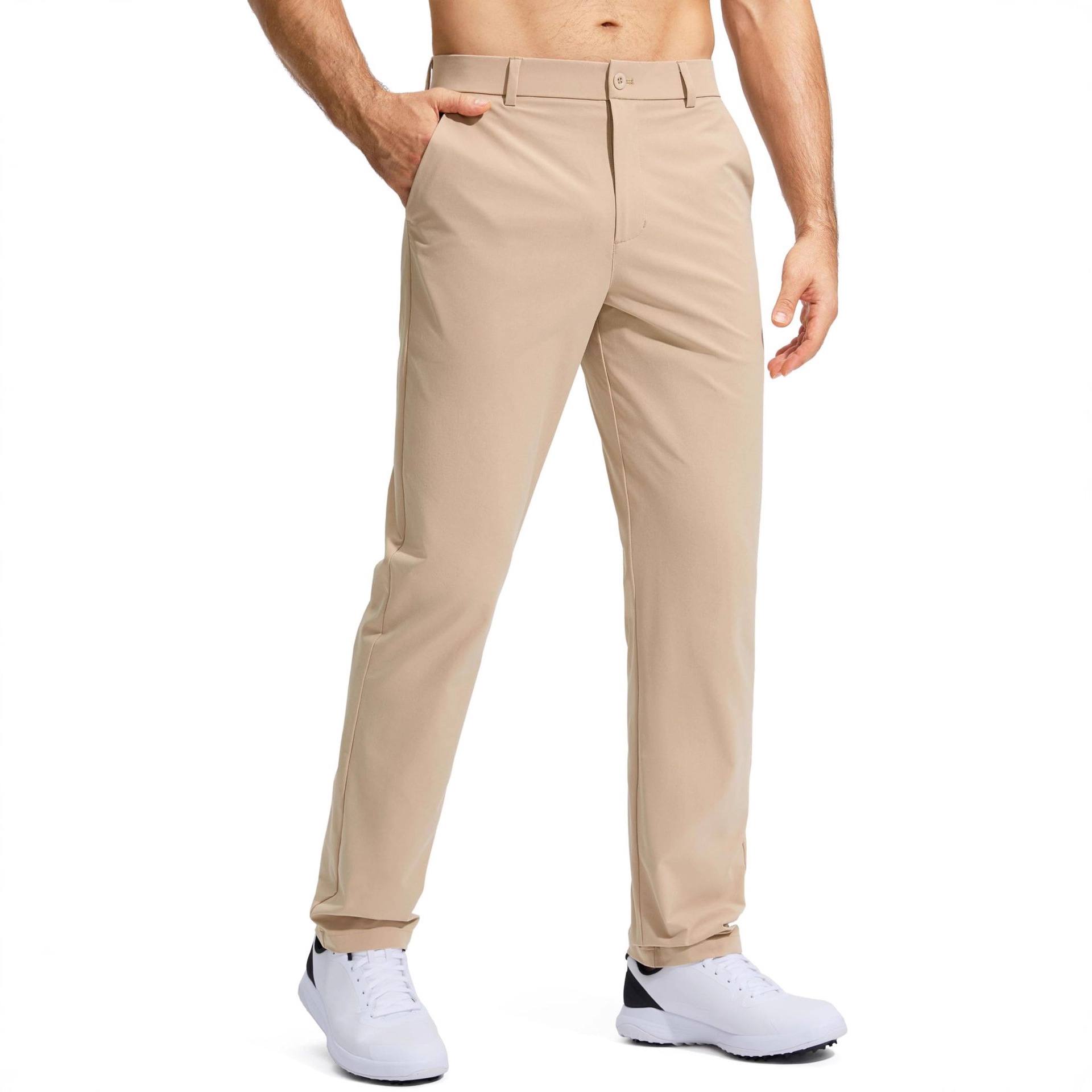 Mens Mid-rise Stretch Golf Pants Plus Size Straight Leg