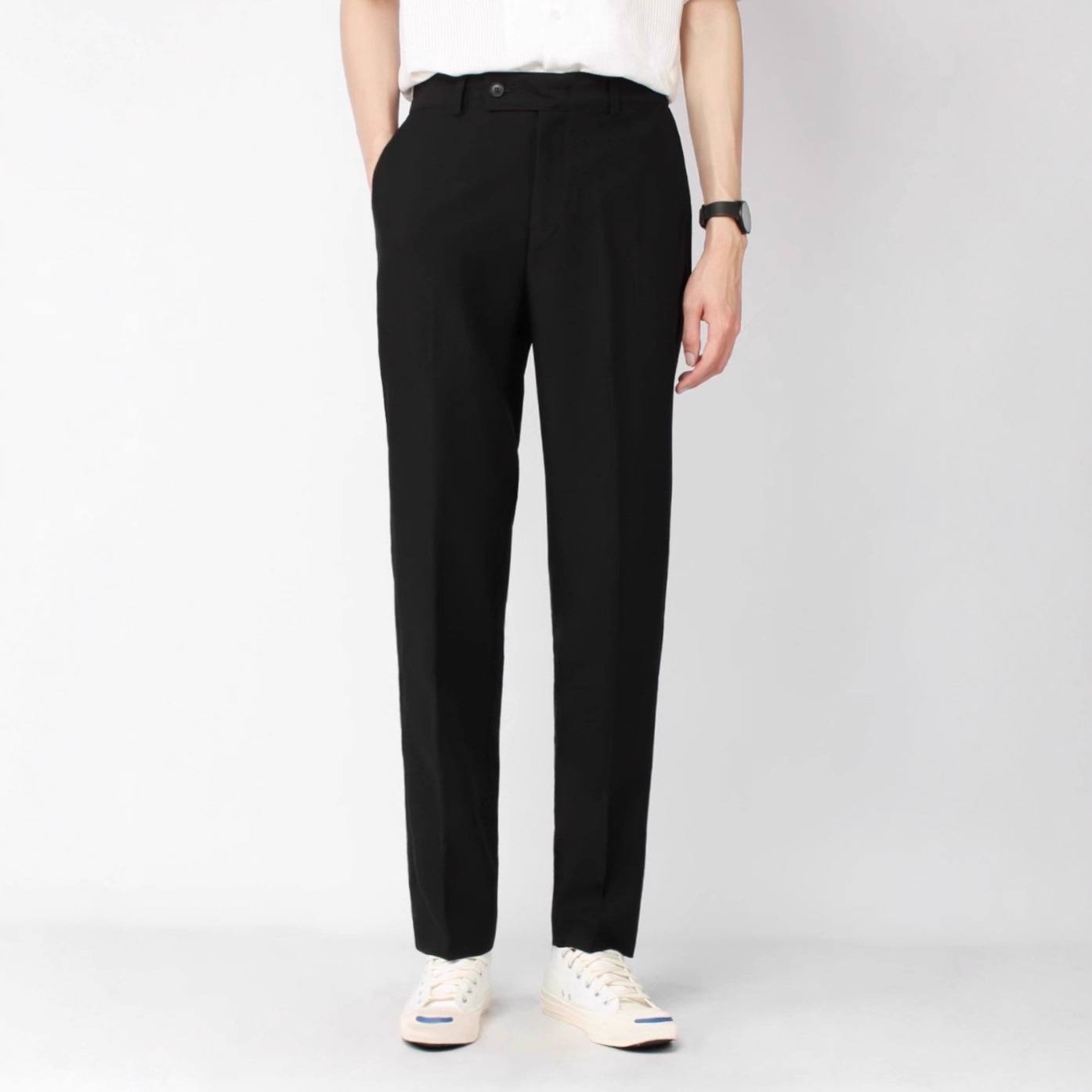 Lightly Mature-style Mens Tailored Trousers With A High-end Slim-fit Look