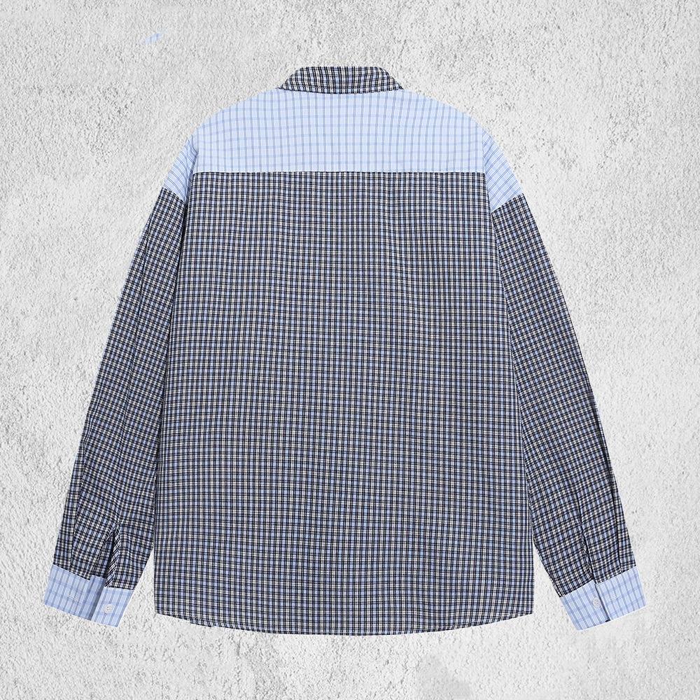 Puppy Embroidered Plaid Long-Sleeve Shirt