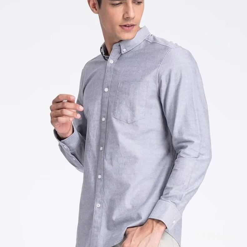 Mens Long-sleeve Business-casual Professional-fit Dress Shirt