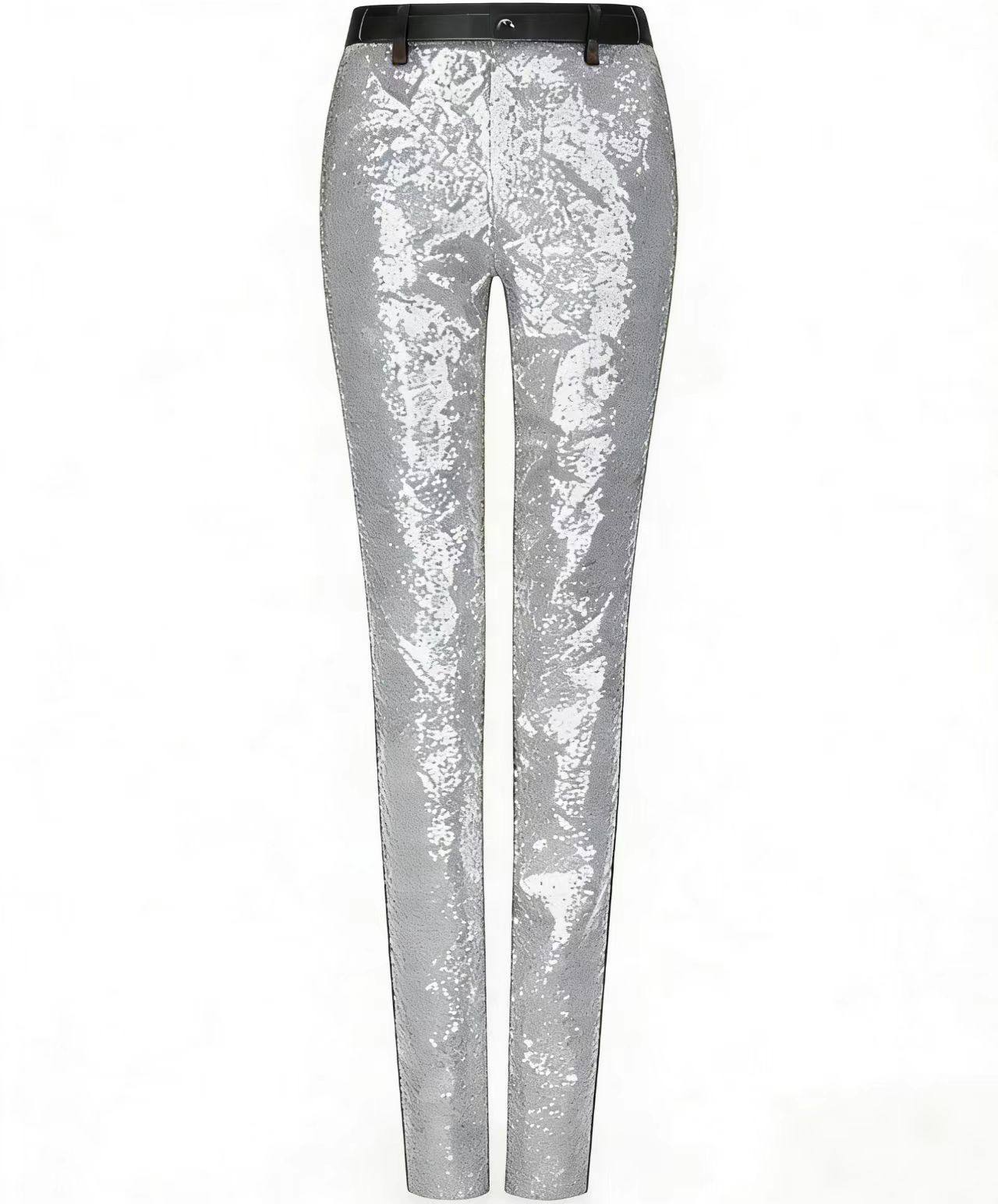 Sequin Mens Slimming Figure-flattering Casual Trousers