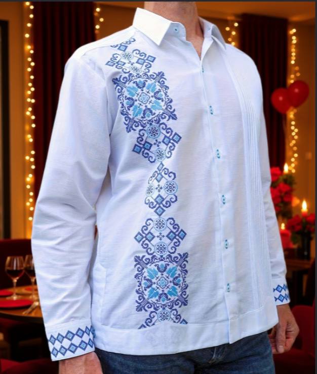 Black And White Geometric Pattern Regular-fit Button-up Top