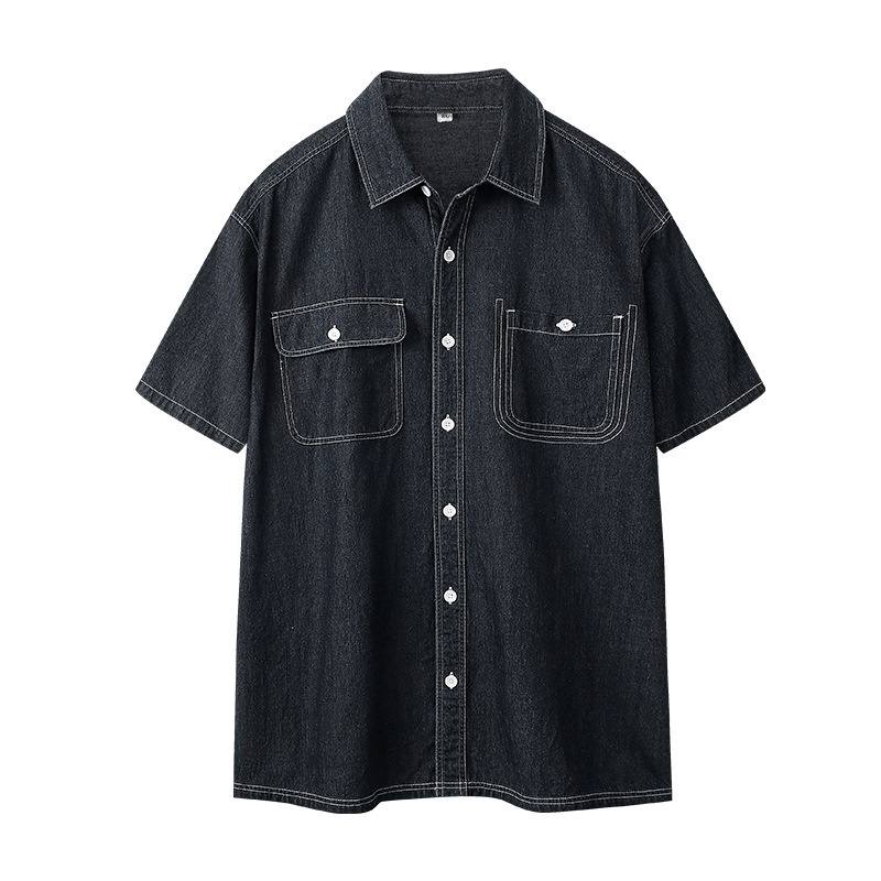 Mens Denim Shirt Slim-Fit Casual Shirt For Trendy Guys
