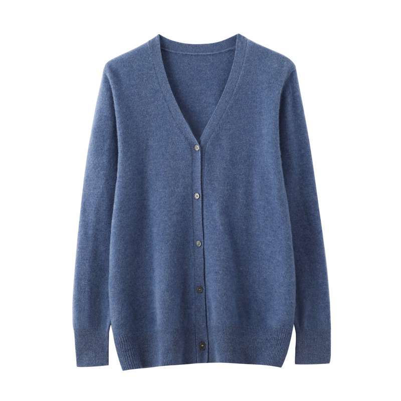 Mens Springautumn Lightweight Pure Wool Cardigan