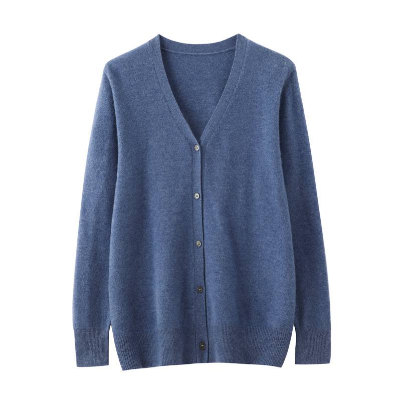 Mens Springautumn Lightweight Pure Wool Cardigan