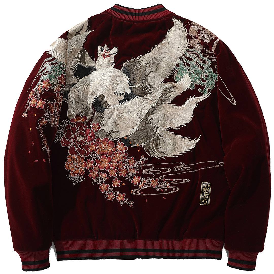 Mens Casual Relaxed-fit Heavily Embroidered Jacket