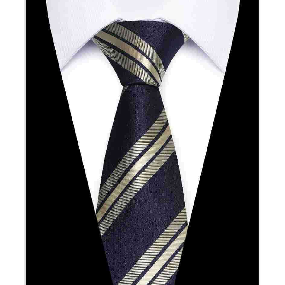 Usiness Striped Hand-stitched Polyester Tie