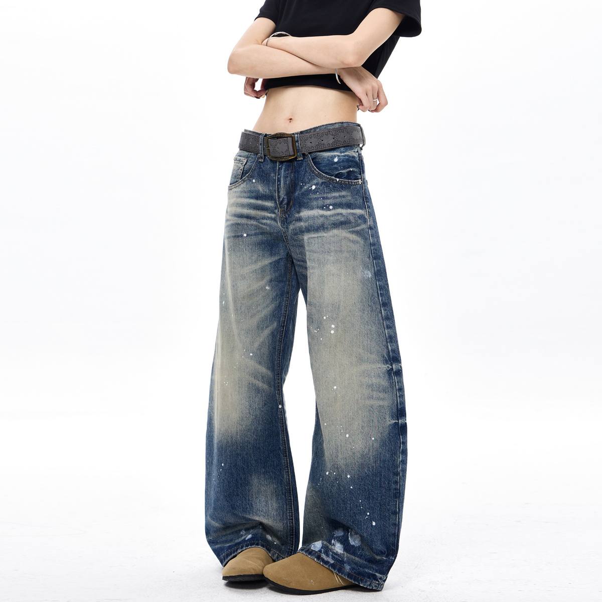 Retro Ink-Dye Denim Jeans For Men
